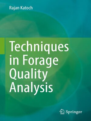 cover image of Techniques in Forage Quality Analysis